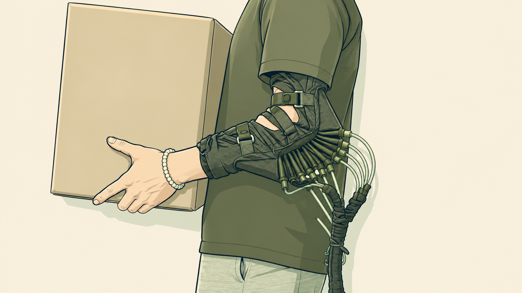 Soft Elbow Exosuit for Bicep Lifting Capacity hero image